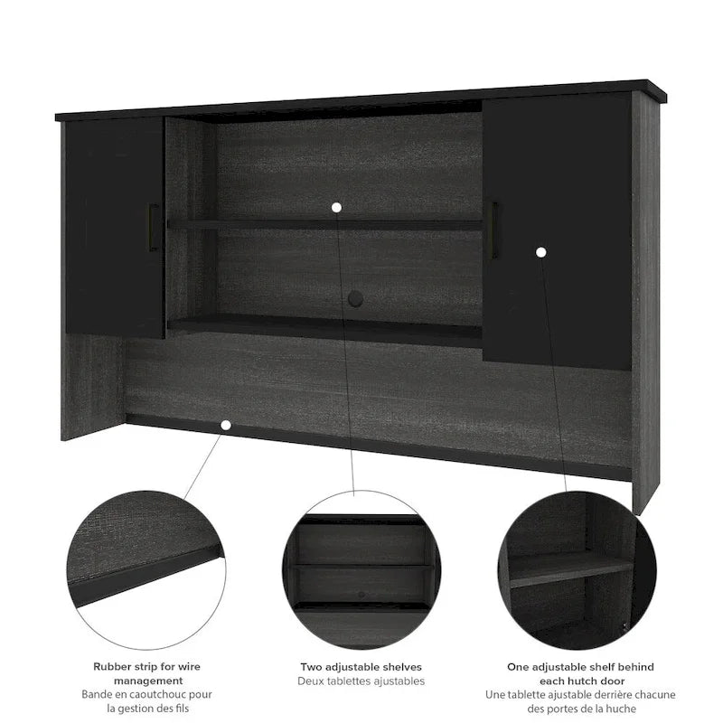 Bureau d'angle avec huche