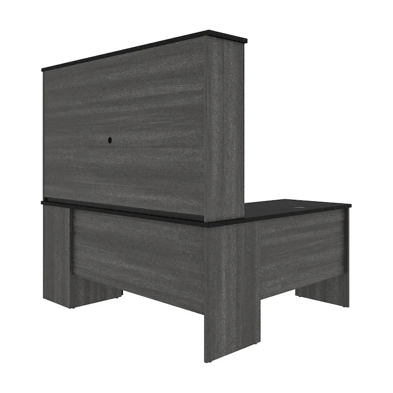 Bureau d'angle avec huche