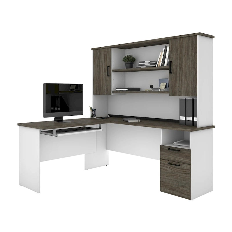 Bureau d'angle avec huche