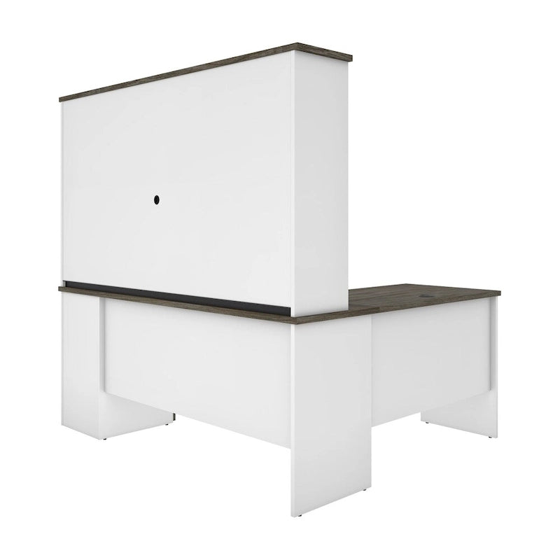 Bureau d'angle avec huche