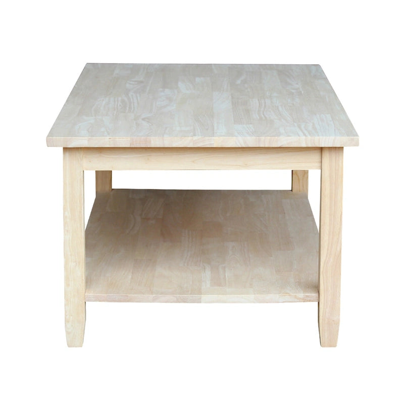 Table basse en parawood massif non finie