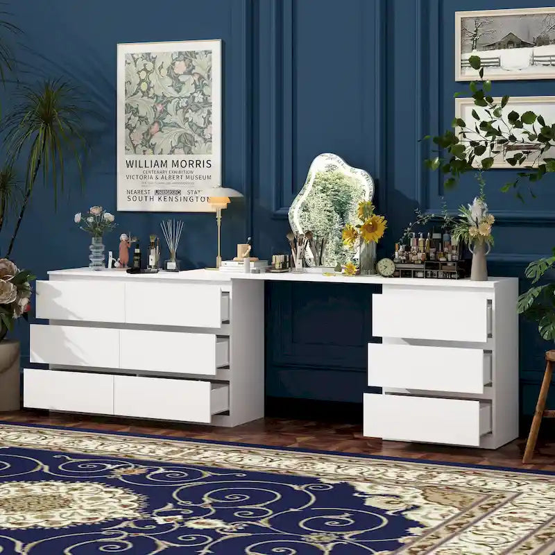 Bureau: Extensible et convertible avec tiroirs spacieux