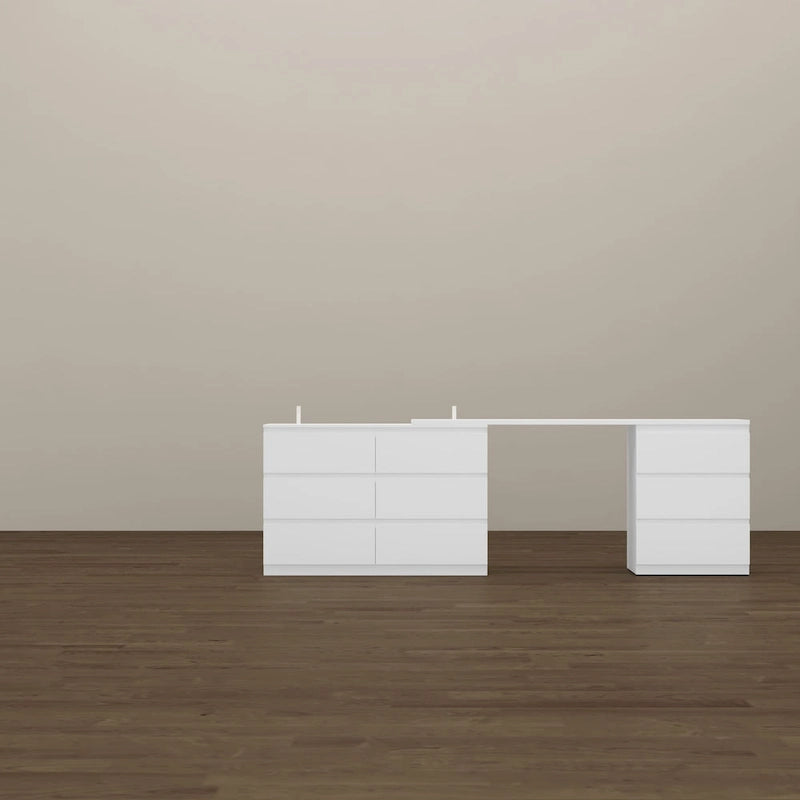 Bureau: Extensible et convertible avec tiroirs spacieux