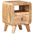 Table de Chevet Cabinet Bout de Canapé avec Pieds en Bois Massif pour Chambre à Coucher - 11.8 x 11.8 x 16.1