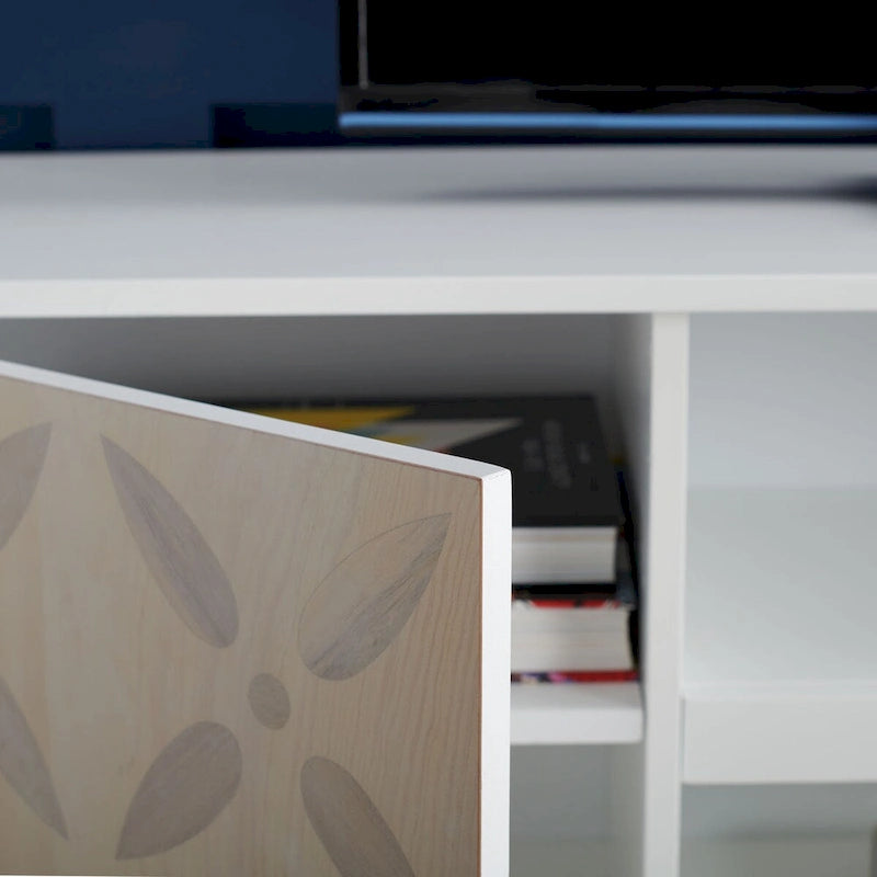 Meuble TV 3 étagères à motifs – 54 l x 15 P x 22 H po
