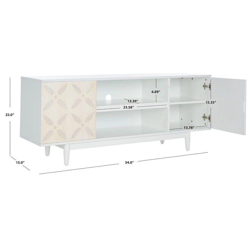 Meuble TV 3 étagères à motifs – 54 l x 15 P x 22 H po