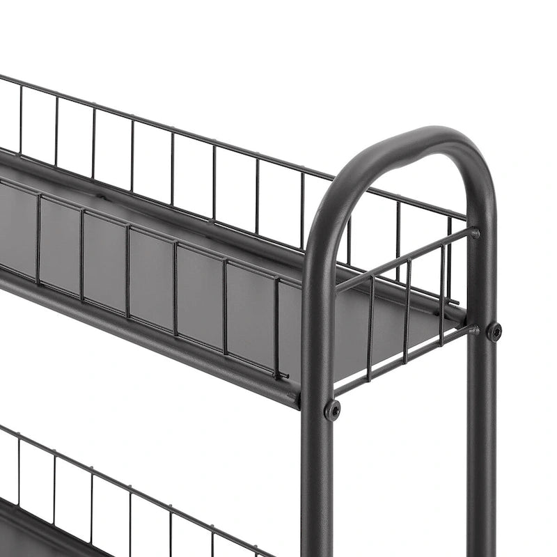 Chariot de rangement fin à roulettes à 6 niveaux, étagère mobile avec roues – 15,2 P x 57,9 L x 155 H cm