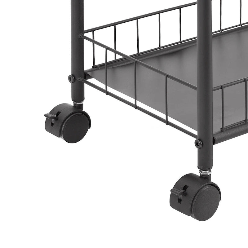 Chariot de rangement fin à roulettes à 6 niveaux, étagère mobile avec roues – 15,2 P x 57,9 L x 155 H cm