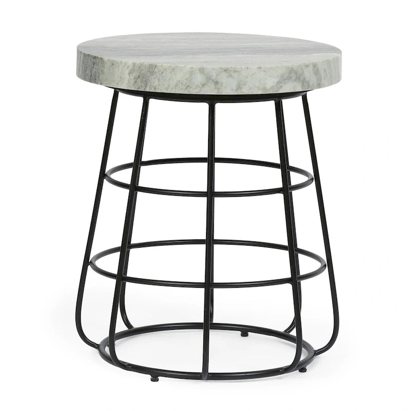 Table d'appoint épaisse en marbre