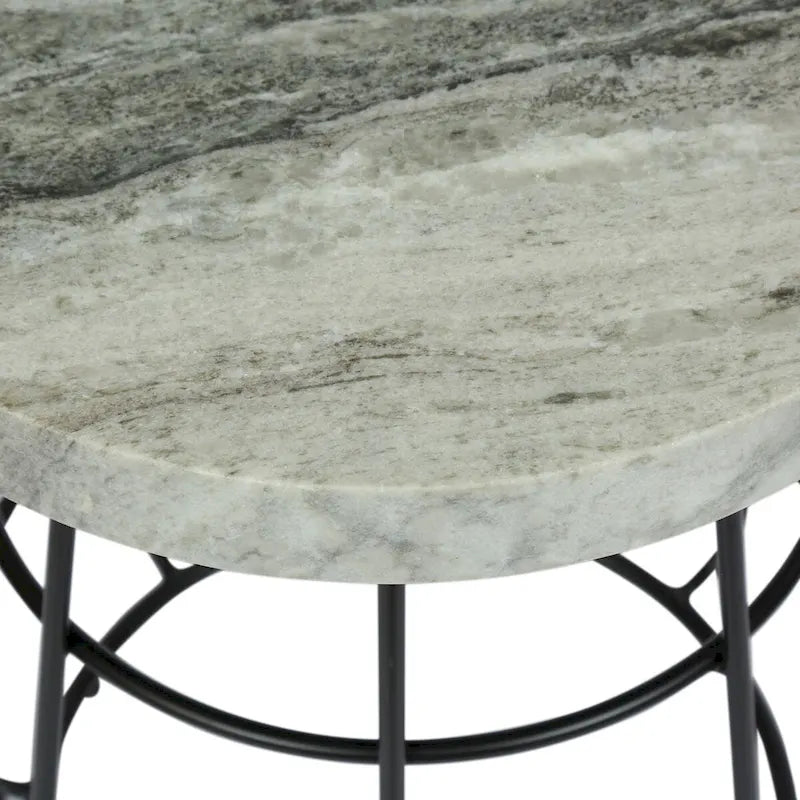 Table d'appoint épaisse en marbre