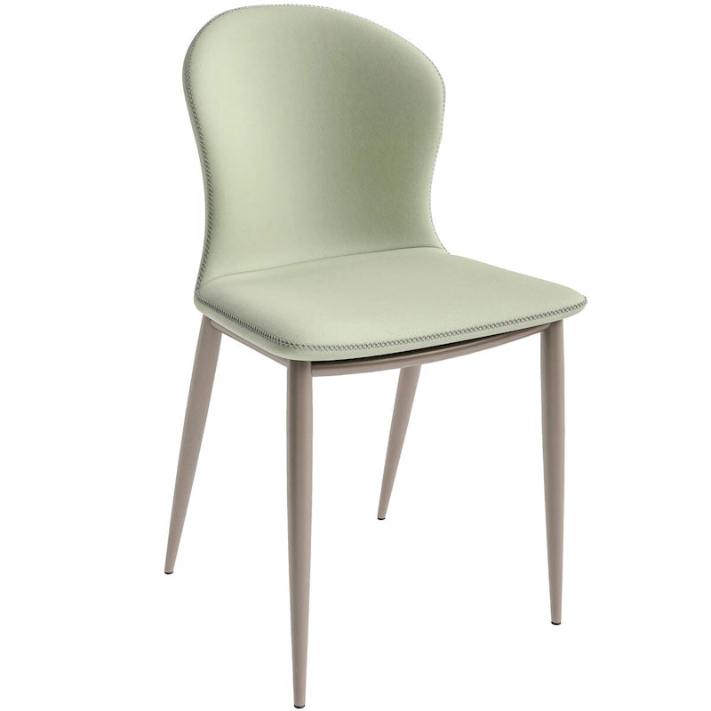 Chaise de salle à manger moderne en tissu rembourré avec pieds en métal