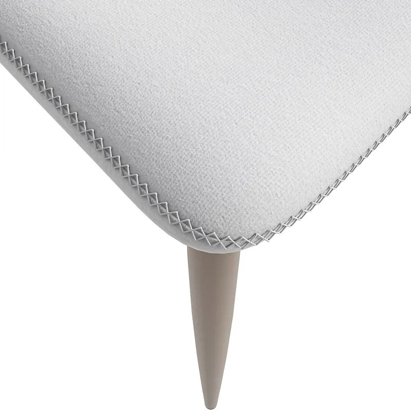 Chaise de salle à manger moderne en tissu rembourré avec pieds en métal