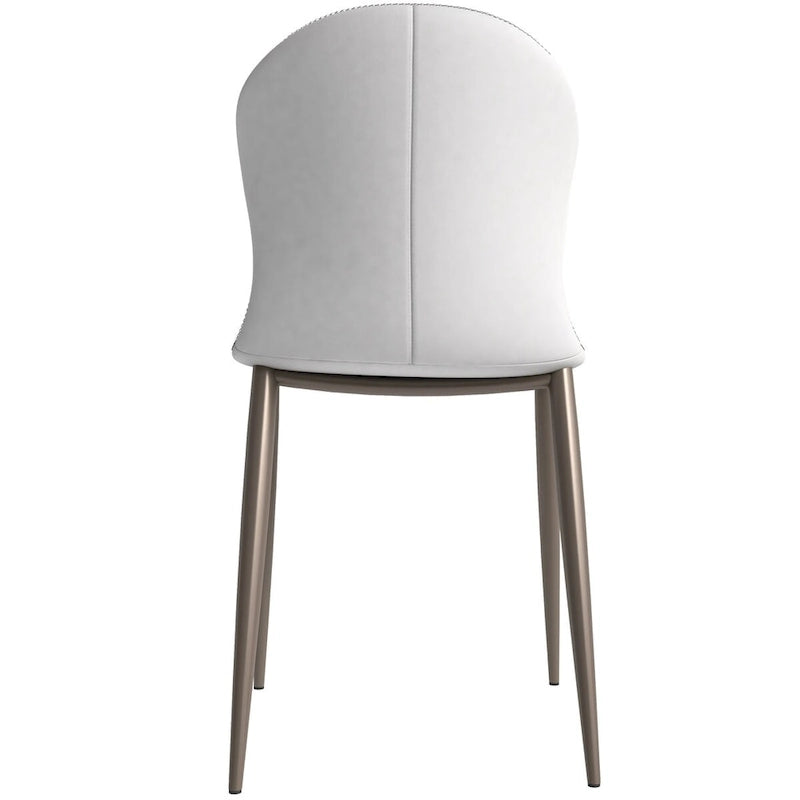 Chaise de salle à manger moderne en tissu rembourré avec pieds en métal