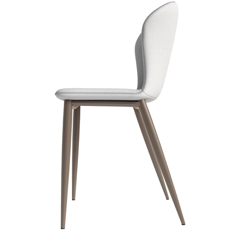Chaise de salle à manger moderne en tissu rembourré avec pieds en métal