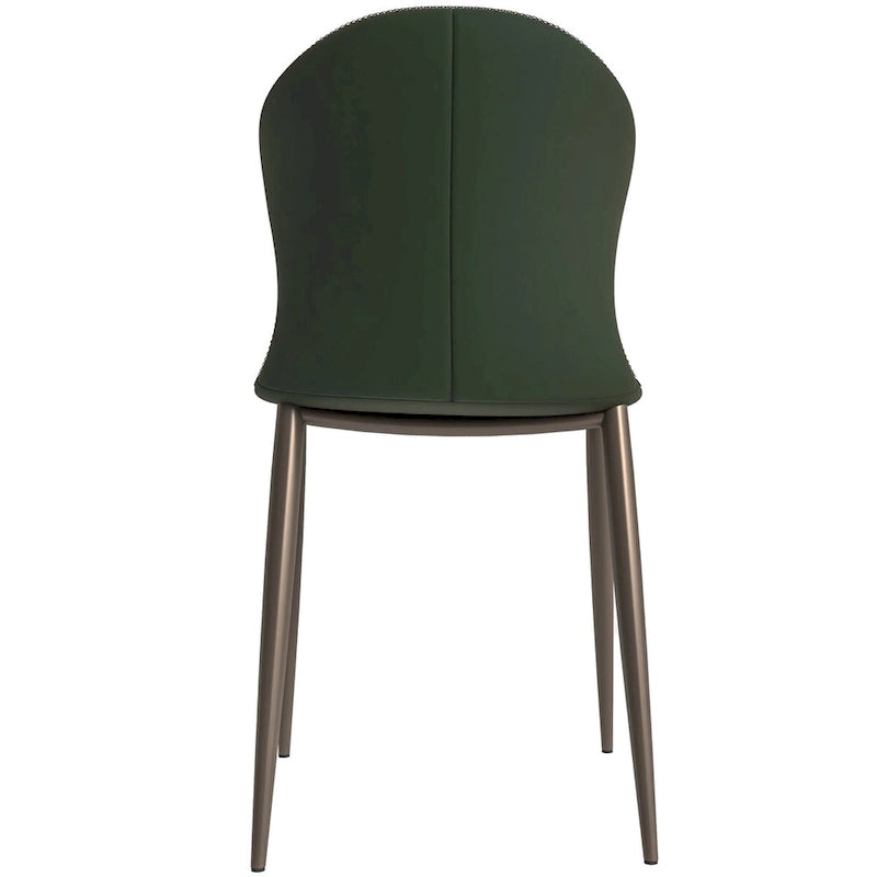 Chaise de salle à manger moderne en tissu rembourré avec pieds en métal