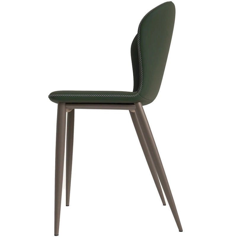 Chaise de salle à manger moderne en tissu rembourré avec pieds en métal