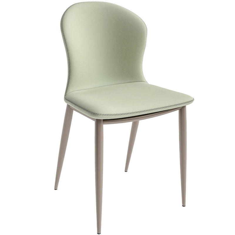 Chaise de salle à manger moderne en tissu rembourré avec pieds en métal