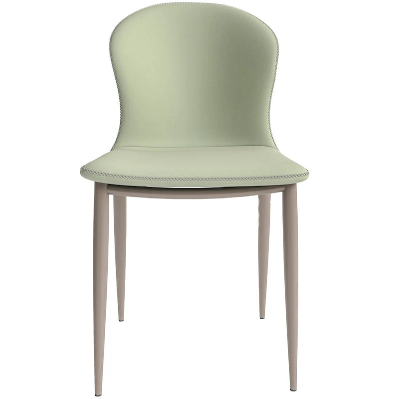 Chaise de salle à manger moderne en tissu rembourré avec pieds en métal