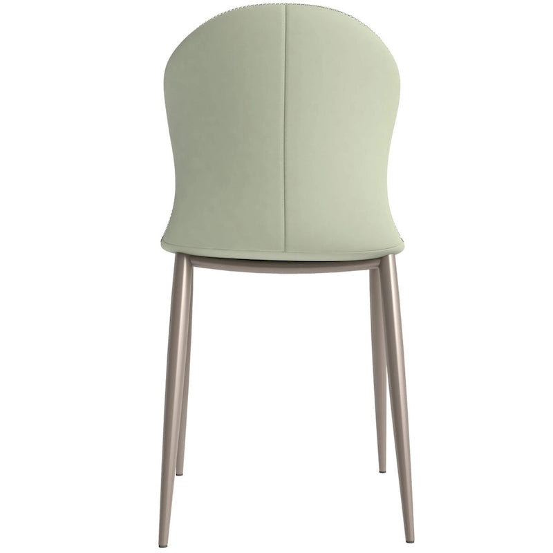 Chaise de salle à manger moderne en tissu rembourré avec pieds en métal
