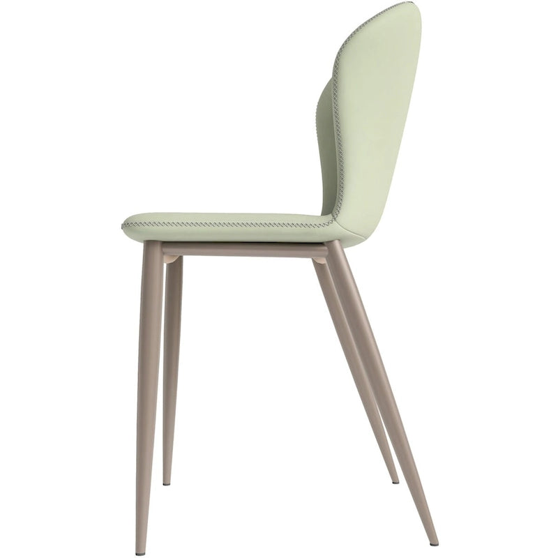 Chaise de salle à manger moderne en tissu rembourré avec pieds en métal