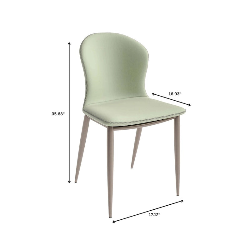 Chaise de salle à manger moderne en tissu rembourré avec pieds en métal