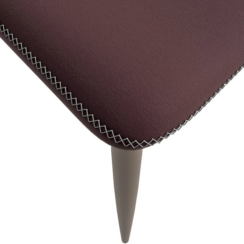 Chaise de salle à manger moderne en tissu rembourré avec pieds en métal