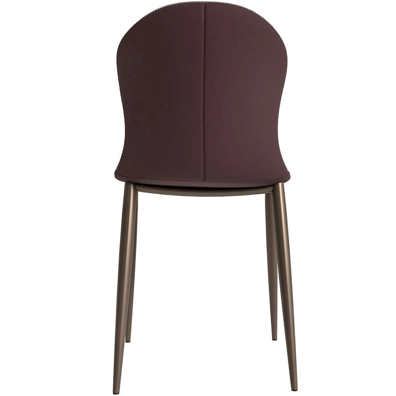 Chaise de salle à manger moderne en tissu rembourré avec pieds en métal