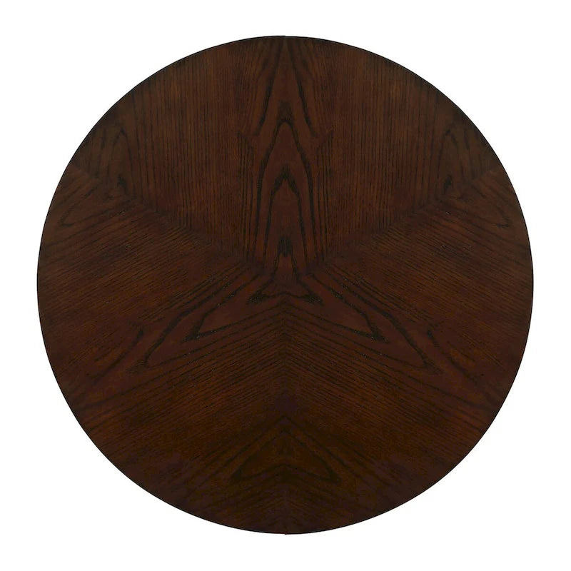 Table basse ronde en bois de 32 pouces pour salon, style ferme moderne du milieu du siècle