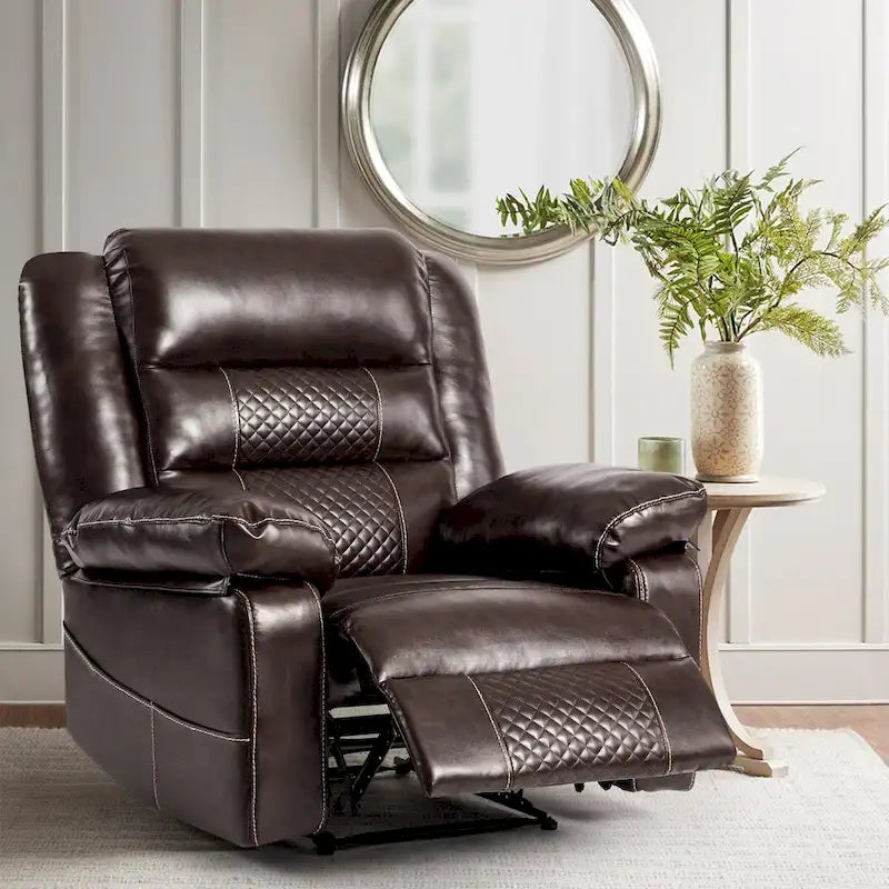 Fauteuil inclinable de massage en cuir respirant Canapé inclinable manuel pour salon