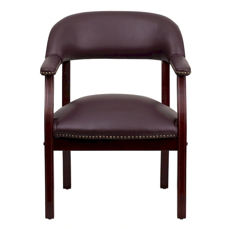 Chaise de conférence avec bande cloutée décorative