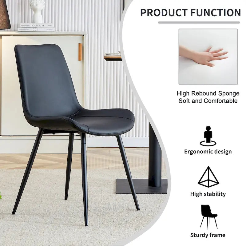 Chaise de salle à manger avec coussin de dossier