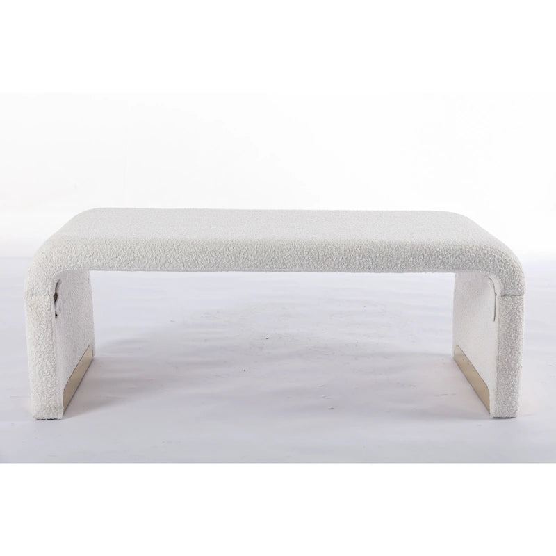 Banc avec pieds en métal doré