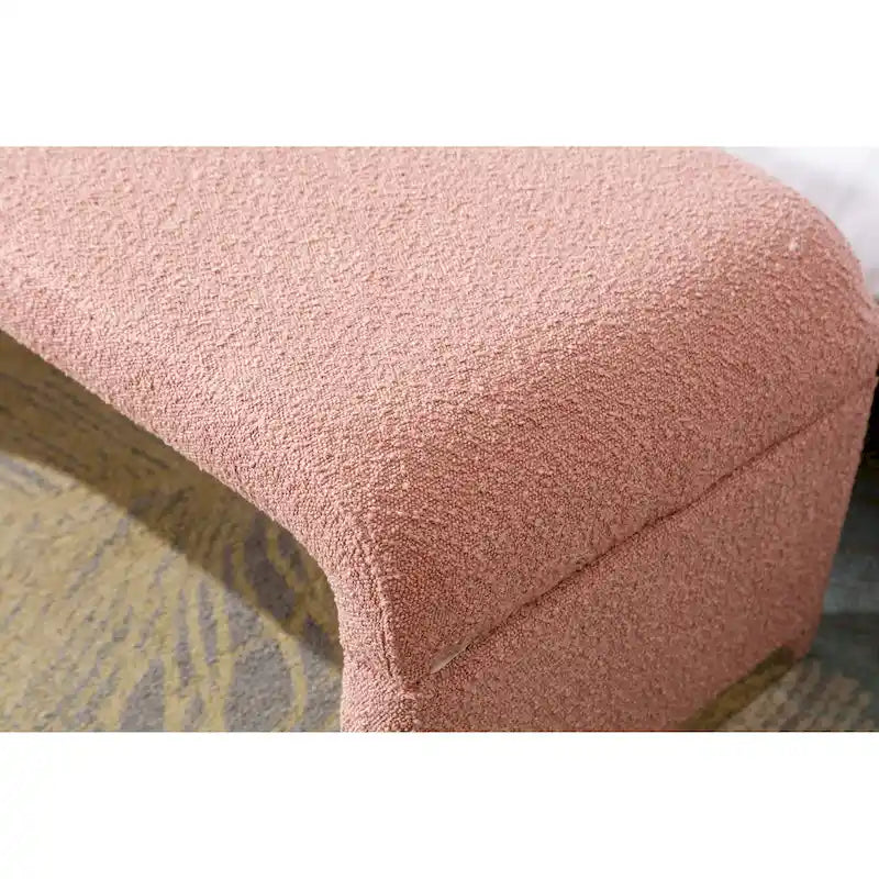 Banc avec pieds en métal doré