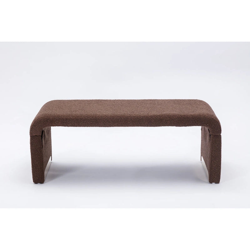 Banc avec pieds en métal doré