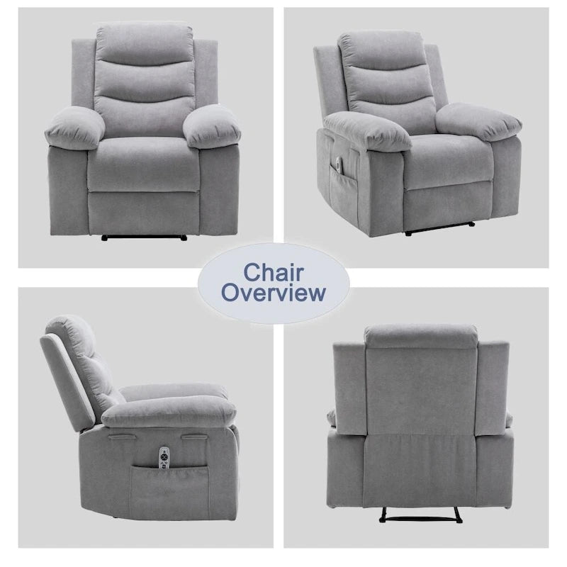 Fauteuil inclinable électrique avec fonction de massage réglable